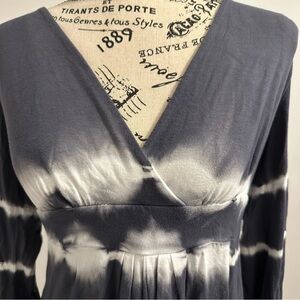 Gorgeous Blue Tie Dye Boston Proper Sport Hoodie Tunic Size Medium